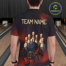 Load image into Gallery viewer, Personalized Funny Angry Spider Bowling Team Polo, 1/4 Zip Shirts For Men, Spider Bowling Jerseys NQS11204