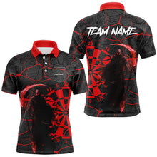 Load image into Gallery viewer, Men Darts shirts Custom black and red reaper skull Darts Team Jerseys, Darts gifts NQS9481