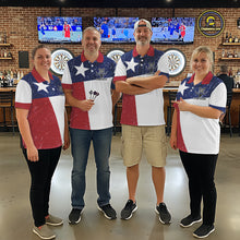 Load image into Gallery viewer, Grunge Texas Flag Women Darts Shirts Custom patriotic Texas Team Darts Jersey, Darts Clothes NQS11241