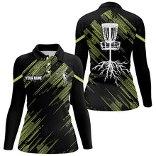 Load image into Gallery viewer, Yellow Black Women disc golf polo shirts custom disc golf team disc golf jerseys NQS7815