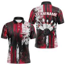 Load image into Gallery viewer, Personalized Bowling Polo, Quarter Zip Shirts For Mens Custom Bowling Team League Jersey NQS9526