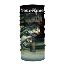 Load image into Gallery viewer, Largemouth Bass fishing green scales Custom sun protection Bass fishing jerseys, custom fishing gifts NQS9686