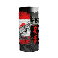 Load image into Gallery viewer, Canadian Flag Northern Pike Fishing Custom long sleeve performance Fishing Shirt, Pike fishing jerseys NQS8056