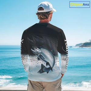 Salmon fishing scales Custom name sun protection personalized fishing gifts, Salmon fishing jerseys NQS10652