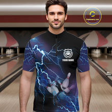Load image into Gallery viewer, personalized bowling shirt for men – custom name design side view