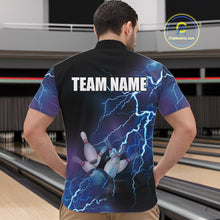 Load image into Gallery viewer, Custom bowling shirt for men –  team jersey back view
