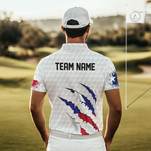 Personalized Texas Flag Men golf polo shirts, Custom Patriotic Golf Team Shirts For men NQS10156