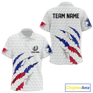 Personalized Texas Flag Kid golf polo shirts, Custom Patriotic Golf Team Shirts For Kid NQS10156