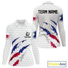 Load image into Gallery viewer, Personalized Texas Flag Women golf polo shirts, Custom Patriotic Golf Team Shirts For ladies NQS10156