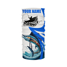 Load image into Gallery viewer, Sailfish fishing Custom sun protection long sleeve fishing shirts, Sailfish fishing jerseys | Blue NQS5321