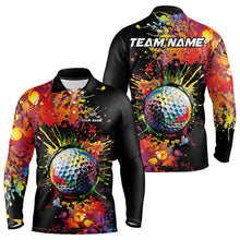 Load image into Gallery viewer, Colorful Golf ball jersey Golf Polo Shirts For Men Custom Team Name golf uniform for men NQS9771