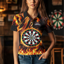 Load image into Gallery viewer, Flame Darboard Fire Pattern Custom Women Darts Shirts Team Jerseys NQS9459