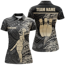 Load image into Gallery viewer, Custom bowling shirt for women – personalized team jersey front view