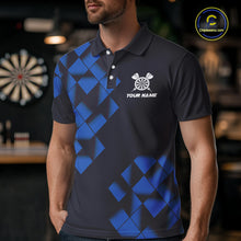 Load image into Gallery viewer, Personalized Black and Blue Darts Board 3D Printed Men Dart Shirts Custom Cool Dart Jerseys For Team NQS11567