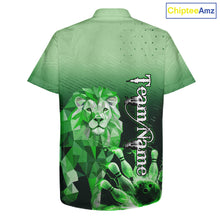 Load image into Gallery viewer, Green Lightning Lion Bowling Hawaiian Shirt Custom Lion Bowling Team jerseys NQS11568