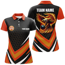 Load image into Gallery viewer, Eagle Flame Bowling Shirts For Women, Fire Eagle Bowling Team Shirts Bowler Jerseys | Orange NQS8390