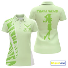 Load image into Gallery viewer, Green Women golf polo shirts custom golf outfits for ladies, Gift for golf lovers NQS10849