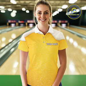 Custom Funny Beer Bowling Polo, Quarter Zip Shirts For Women My drinking team has a bowling problem NQS10638