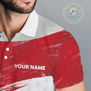 Mens golf polo shirts Texas flag patriotic custom name golf shirts for men, gift for the golfers NQS9968