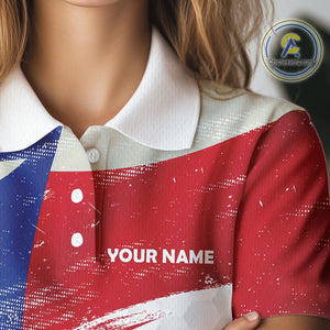 Women golf polo shirts Texas flag patriotic custom ladies golf shirts, gift for the golfers NQS9968
