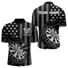 Load image into Gallery viewer, Personalized Black American flag Lightning thunder Custom Dart Team Shirts For Mens Darts Jersey NQS9539