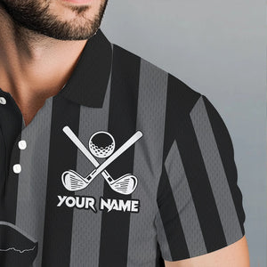 Personalized Black American flag Lightning thunder Custom Golf polo Team Shirts For Men golf apparel NQS9540