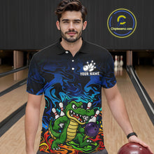 Load image into Gallery viewer, Colorful Funny Alligator Bowling Shirts for Men Custom Bowling Team Jersey, Gift For Bowlers NQS11755