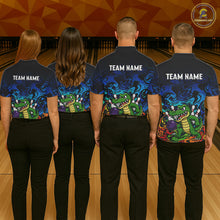 Load image into Gallery viewer, Colorful Funny Alligator Bowling Shirts for Men Custom Bowling Team Jersey, Gift For Bowlers NQS11755