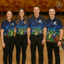 Load image into Gallery viewer, Colorful Funny Alligator Bowling Shirts for Men Custom Bowling Team Jersey, Gift For Bowlers NQS11755