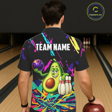 Load image into Gallery viewer, Colorful bowling jerseys funny avocado Bowling Hawaiian Shirt Custom Bowling Team shirt for bowlers NQS11520