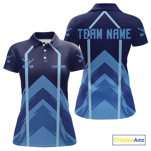 Golf polo shirts For Women custom team ladies golf top, unique golf gifts | Blue NQS10015