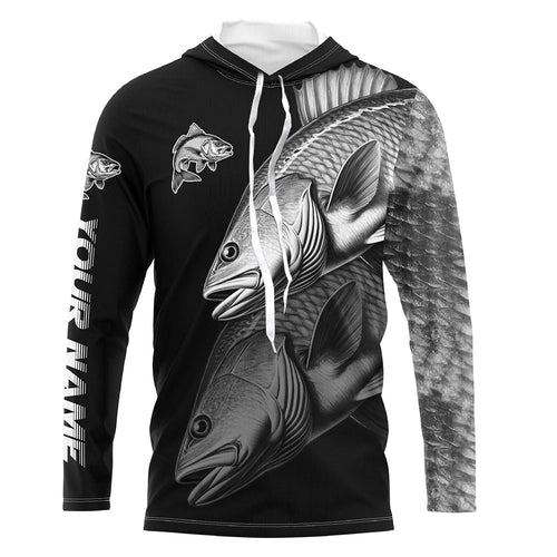 Redfish performance Fishing Shirts Custom Red Drum Fishing Long Sleeve Tournament Fishing Shirts NQS7680