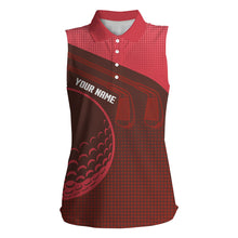 Load image into Gallery viewer, Personalized Multi-Color sleeveless Golf Polo Shirts For Women, Golf Outfits For Ladies NQS7544