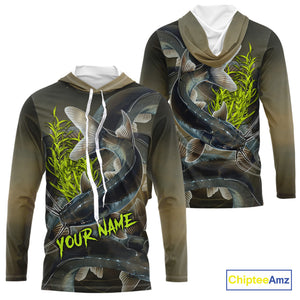 Personalized Catfish Fishing jerseys, Catfish scales long sleeve fishing shirts uv protection NQS10332