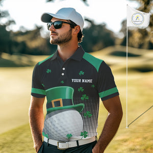 Green clover Golf Ball Mens polo golf shirts Custom St Patrick team golf top for men NQS10777