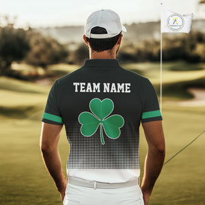 Green clover Golf Ball Mens polo golf shirts Custom St Patrick team golf top for men NQS10777