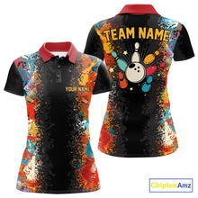 Load image into Gallery viewer, Colorful bowling jerseys Bowling Shirts for Women Custom Retro Bowling Team shirts for bowlers NQS10566