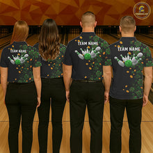 Load image into Gallery viewer, Personalized Green Clover St Patrick's Day pattern Bowling Shirts For Women, Team Bowling Jerseys NQS11206