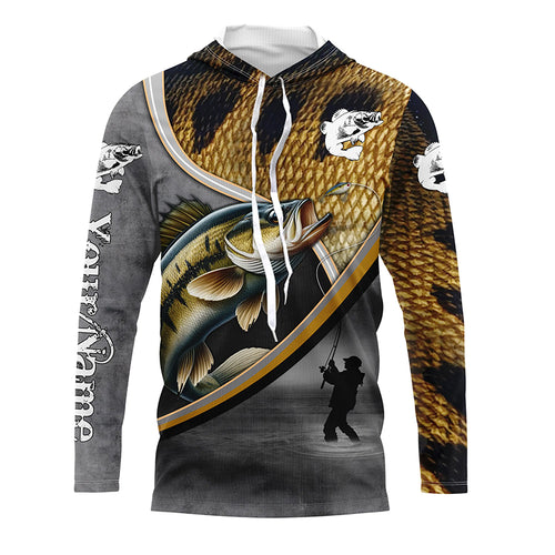 Smallmouth Bass fishing freshwater personalized fishing tournament sun protection fishing apparel NQS5676