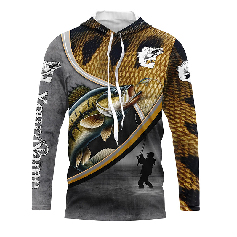 Smallmouth Bass fishing freshwater personalized fishing tournament sun protection fishing apparel NQS5676