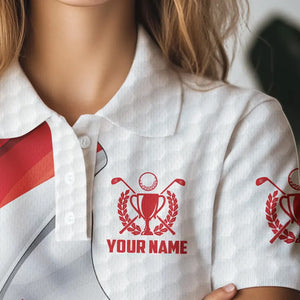 Canadian flag Womens golf polo shirts custom white team patriotic golf shirts ladies NQS9657