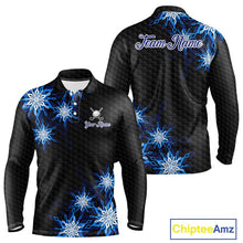 Load image into Gallery viewer, Blue snowflake black camo Christmas Golf Polo shirts For Men custom golf outfit men, best golf gifts NQS11029