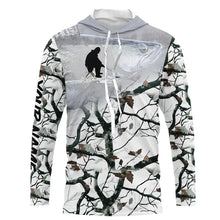 Load image into Gallery viewer, Ice fishing walleye winter camo Custom fishing shirts for men Performance Long Sleeve Fishing Apparel NQS2498