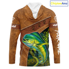 Load image into Gallery viewer, Mahi Mahi fishing UV protection custom name fishing shirts, performance shirts for men, women, kid NQS11459