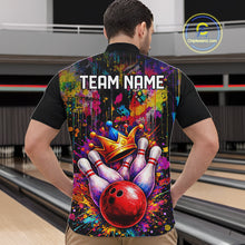 Load image into Gallery viewer, Colorful bowling jerseys Bowling Polo, 1/4 Zip Shirt for Men Custom Bowling Team shirts for bowlers NQS11473