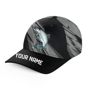 Personalized Black camo Chinook Salmon Fishing Hats, Salmon fishing hats for men, women NQS9721