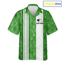 Load image into Gallery viewer, Funny Retro Hawaiian bowling shirts Custom That's some bowshit bowling button up shirts | Green NQS11511