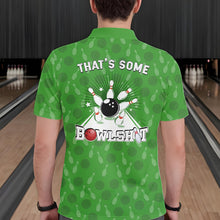 Load image into Gallery viewer, Custom Retro Bowling Team Shirts For Men That's some bowshit Funny Bowling Pattern Jerseys | Green NQS11511