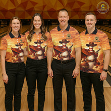Load image into Gallery viewer, Custom Funny Desert Bowling Cowboy gun bowling team shirts For Men, Bowling Polo, 1/4 zip jerseys NQS11536