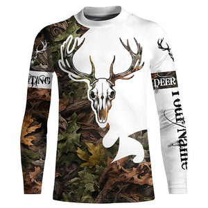 Deer skull reaper hunting big game camouflage hunting clothes Customize 3D All Over Printed Shirts NQS1044